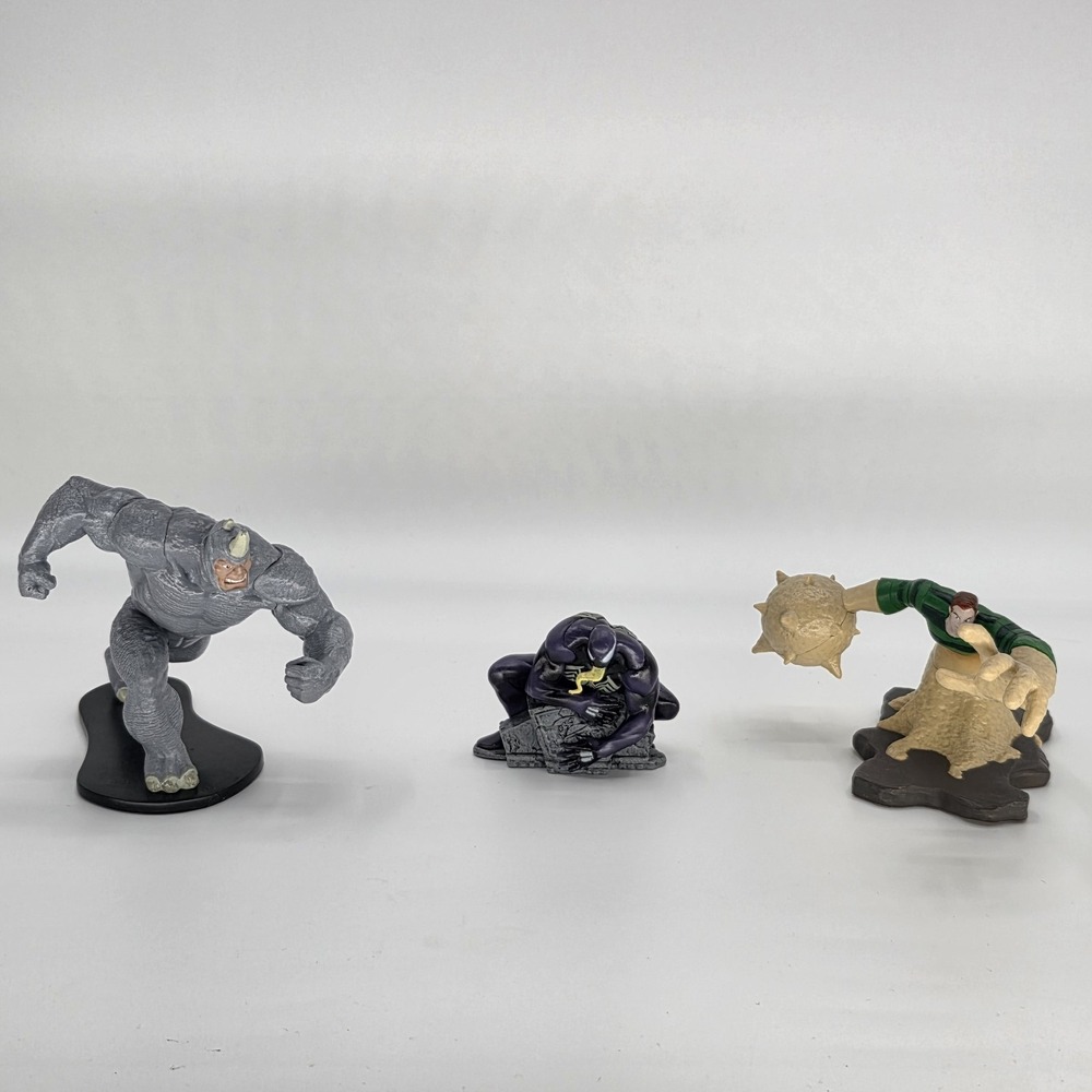 Disney Store Spiderman Deluxe Figures Heroes Venom Rhino Sandman Lot Of 3